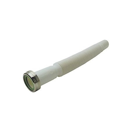 Siphon flex. PVC 6/4"-40/70cm avec raccordement