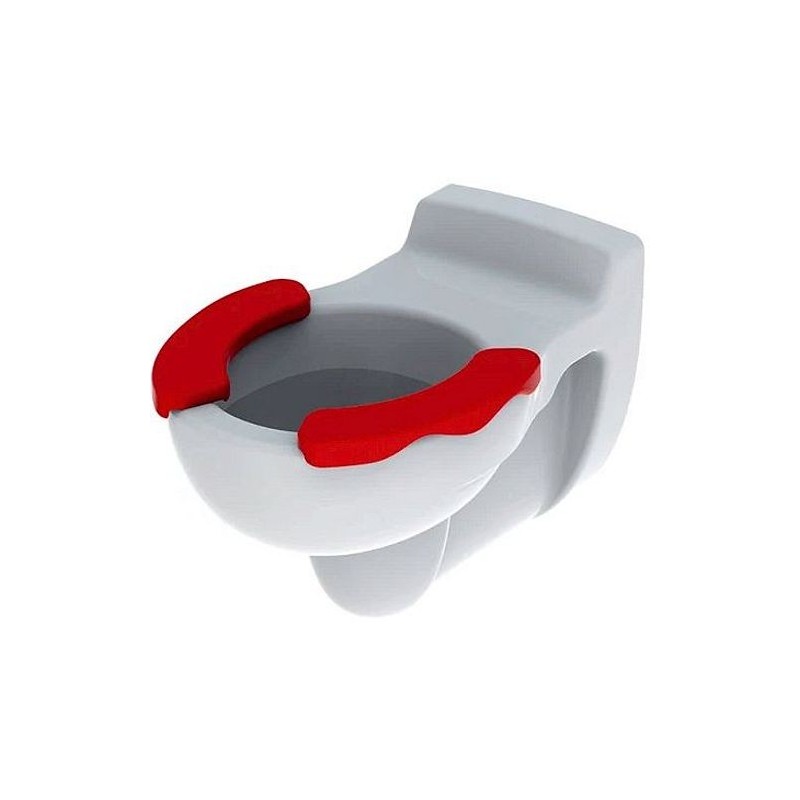 Geberit WC suspendu + assise rouge enfant BAMBINI coloris blanc
