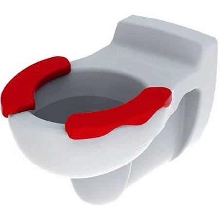 Geberit WC suspendu + assise rouge enfant BAMBINI coloris blanc