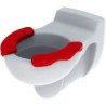 Geberit WC suspendu + assise rouge enfant BAMBINI coloris blanc