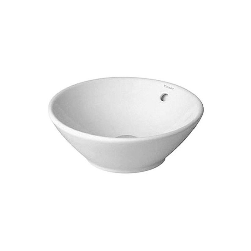 Duravit vasque à poser BACINO daimètre 420mm sans plage robinet+trop-plein coloris blanc