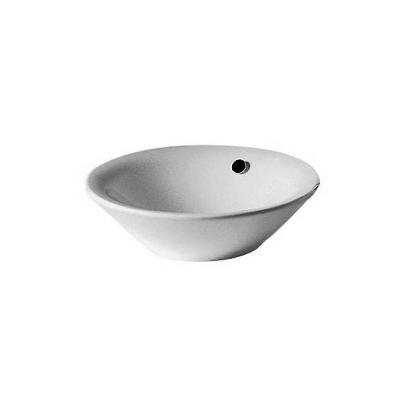 Duravit vasque à poser STARCK I diamètre 330mm sans plage robinet+trop-plein coloris blanc
