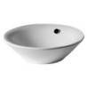 Duravit vasque à poser STARCK I diamètre 530mm sans plage robinet+trop-plein coloris blanc