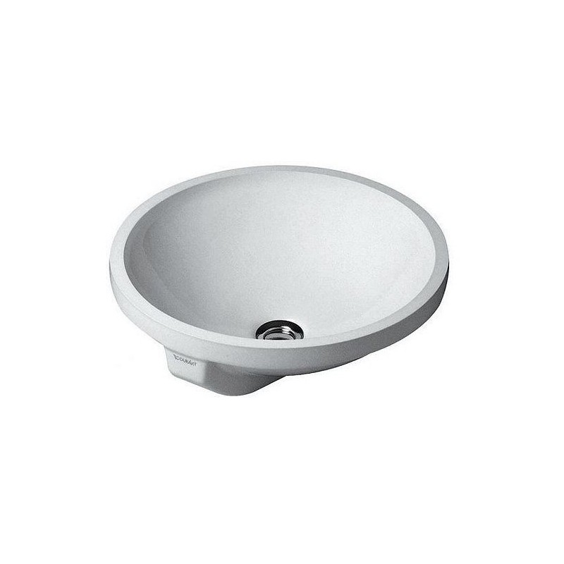 Duravit vasque à sous encastrer ARCHITEC diamètre 400mm sans plage robinet +trop-plein coloris blanc