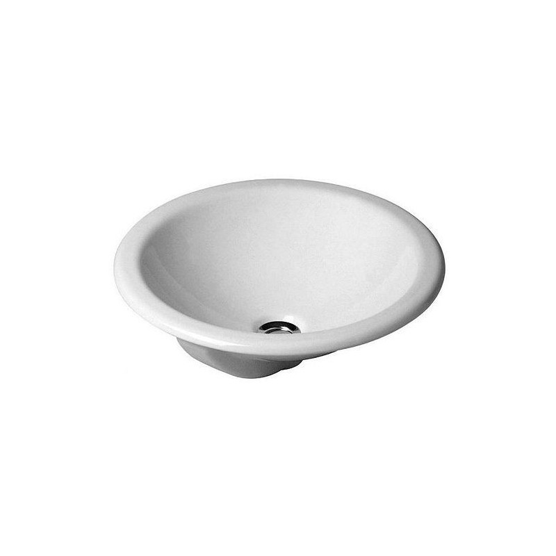 Duravit vasque à encastrer architec diamètre 470mm sans trou plage robinet +trop-plein coloris blanc