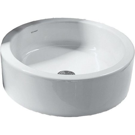 Duravit vasque à poser STARCK I diamètre 460mm sans plage robinet/trop-plein coloris blanc