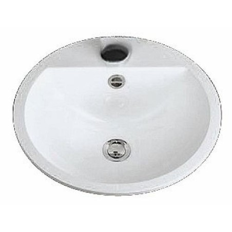 Alape vasque à encastrer EB.S 450h diamètre 450mm +trou robinet/ trop-plein coloris blanc