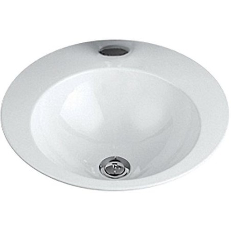 Alape vasque à encastrer EBk400h diamètre 400mm +trou robinet sans trop-plein coloris blanc