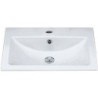 Alape vasque à encastrer EBR.585h 585x405mm +trou robinet/trop-plein coloris blanc
