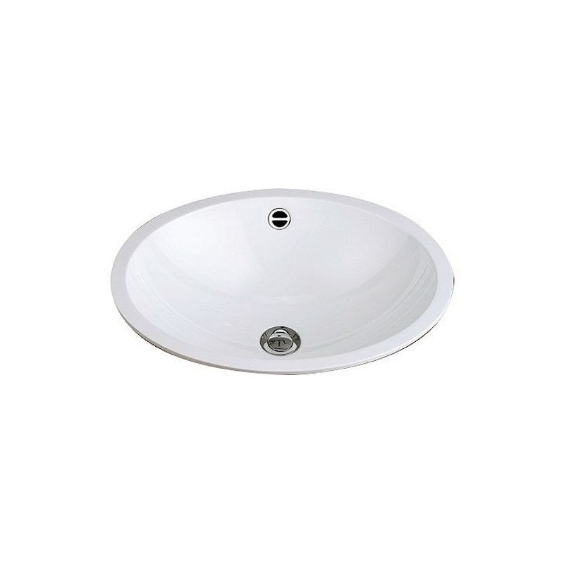 Alape vasque à encastrer EB.0525 525x425 sans plage robinet +trop-plein coloris blanc