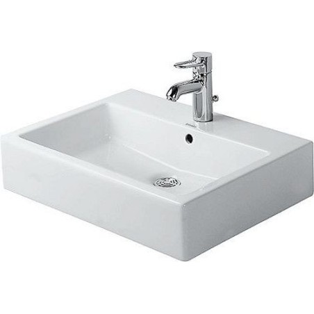 Duravit vasque à poser libre VERO 500x470mm +3 trous robinet/trop-plein coloris blanc