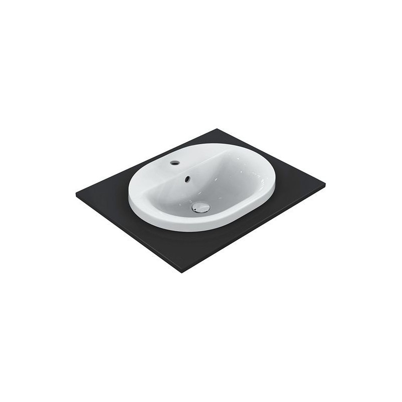 Ideal Standard vasque à encastrer CONNECT 550x430mm +trou robinet/trop-plein coloris blanc