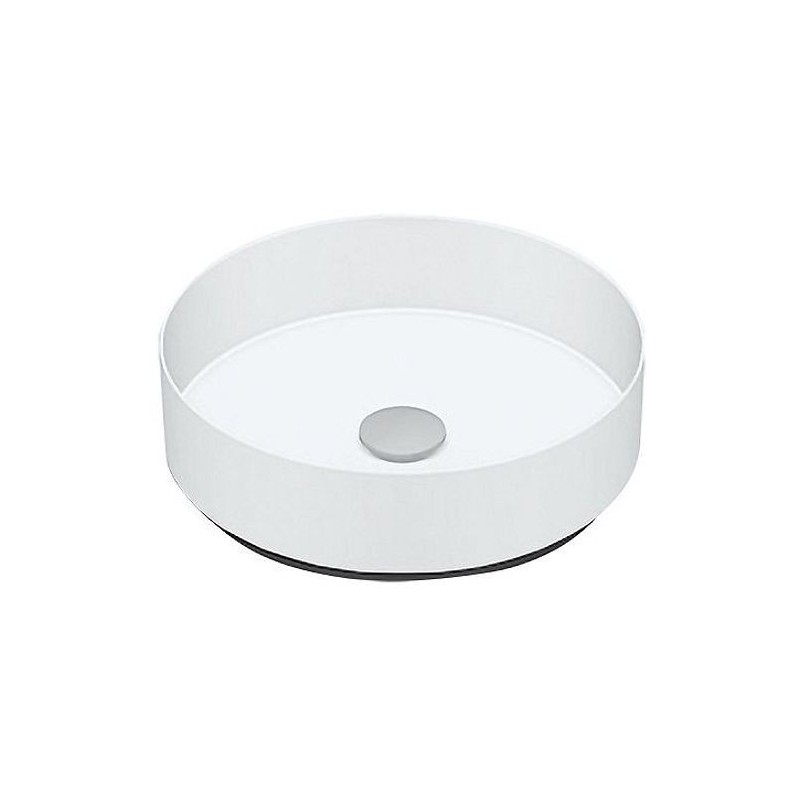 Alape vasque à poser AB.KE400 diamètre 400mm sans plage robinet/trop-plein coloris blanc