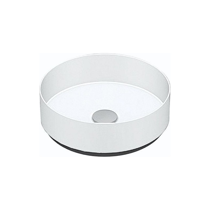 Alape vasque à poser AB.KE325 diamètre 325mm sans plage robinet/trop-plein coloris blanc