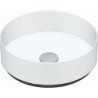 Alape vasque à poser AB.KE325 diamètre 325mm sans plage robinet/trop-plein coloris blanc