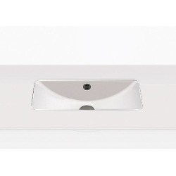Alape vasque à sous encastrer UB.R585 sans plage robinet+ trop-plein coloris blanc