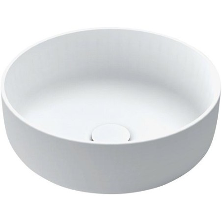 Vasque à poser neo C ronde sans plage robinet/trop-plein XONYX coloris blanc satin