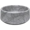 vasque à poser MARBO diamètre 38cm sans trop-plein pierre naturelle coloris blanc
