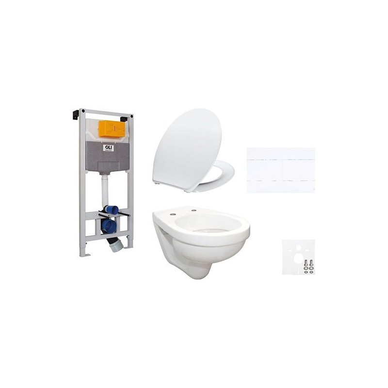 Saval wallfix oli WC suspendu D400 slim coloris blanc