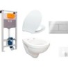 Saval wallfix oli WC suspendu D400 slim chrome brillant