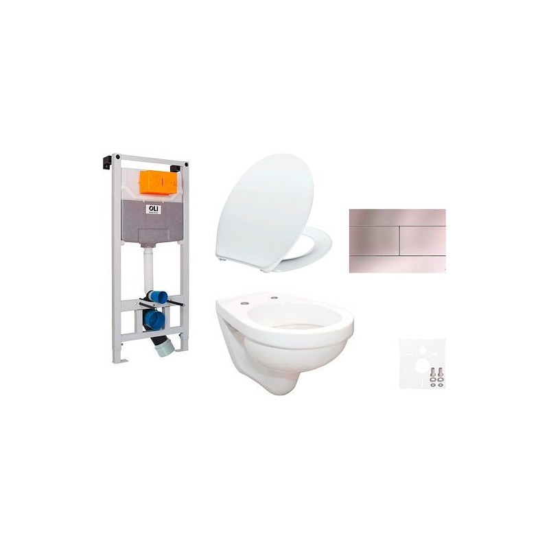 Saval wallfix oli WC suspendu D400 slim inox