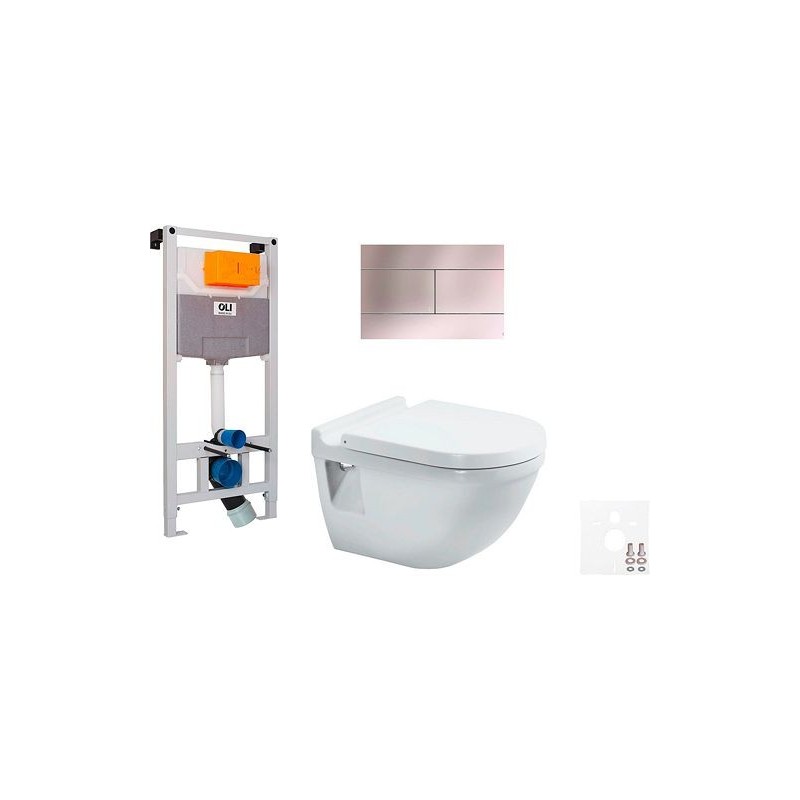 Duravit wallfix oli WC suspendu STARCK 3 slim inox