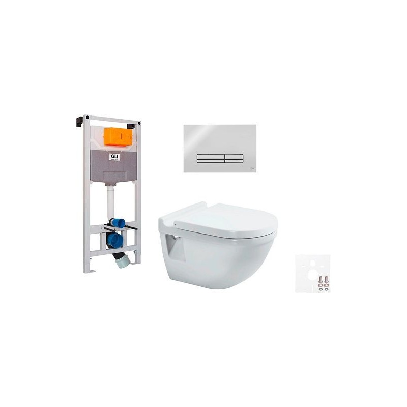 Duravit wallfix oli WC suspendu STARCK 3 glam brillant chrome