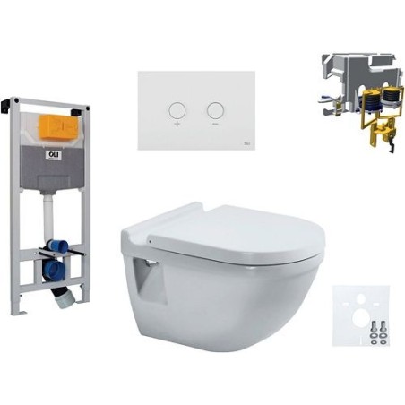 Duravit wallfix oli WC suspendu STARCK 3 blink coloris blanc