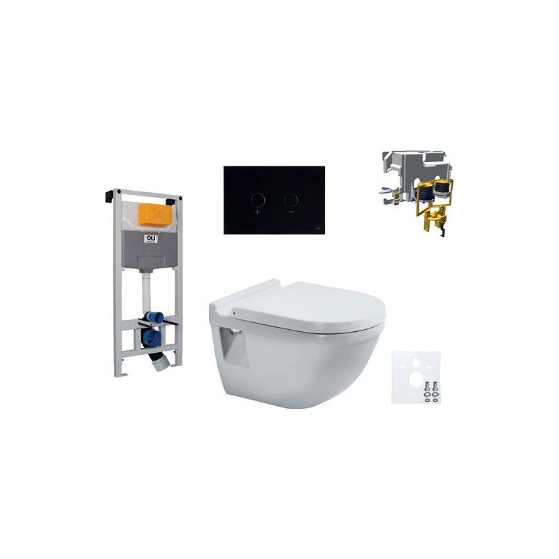 Duravit wallfix oli WC suspendu STARCK 3 blink coloris noir