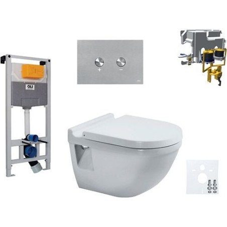 Duravit wallfix oli WC suspendu STARCK 3 blink inox