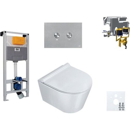 Catalano wallfix oli WC suspendu ZERO 46 blink inox