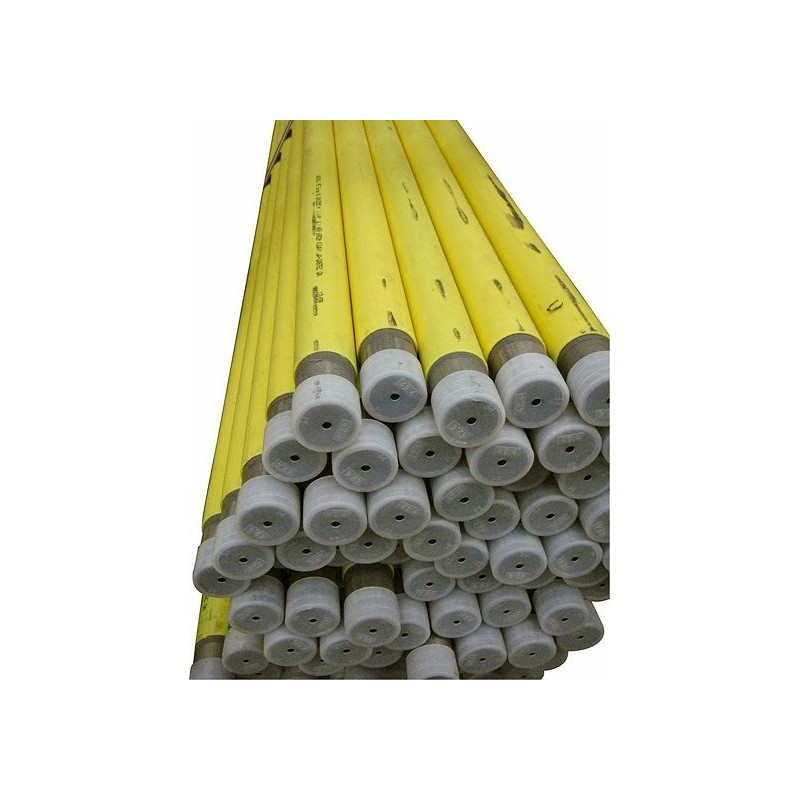 Tube gaz en acier Isomedium EN10255m + gaine pe jaune pour souder 6m par mètre 1/2"