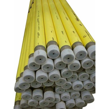 Tube gaz en acier Isomedium EN10255m + gaine pe jaune pour souder 6m par mètre 5/4"