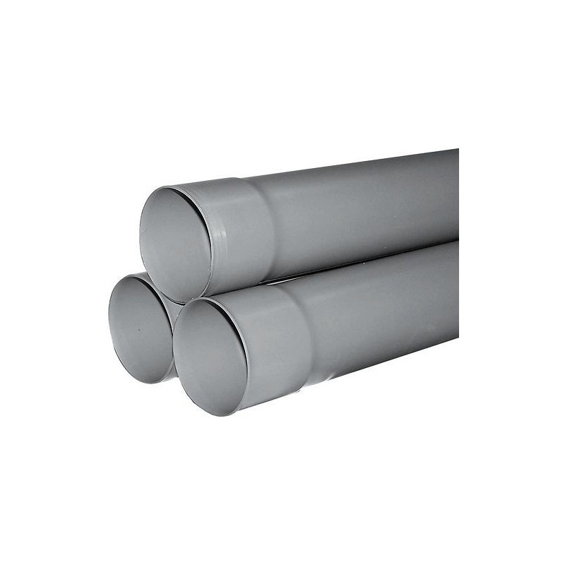 Nicoll tube pvc coloris gris clair 80mm 4m la longueur