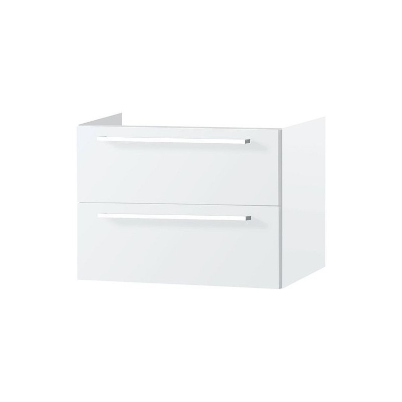 Sous meuble combo UNI 2 tiroirs 70cm coloris blanc brillant