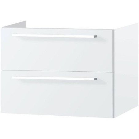 Sous meuble combo UNI 2 tiroirs 70cm coloris blanc brillant