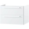 Sous meuble combo UNI 2 tiroirs 70cm coloris blanc brillant