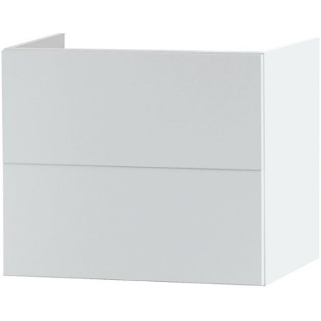 Sous meuble 2 tiroir 70cm push-open coloris satin blanc