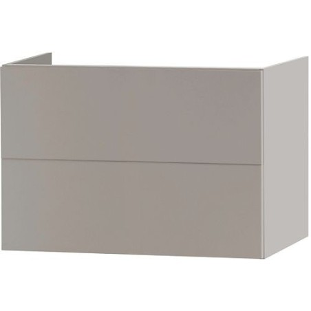 Sous meuble 2 tiroir 80cm push-open coloris satin gris