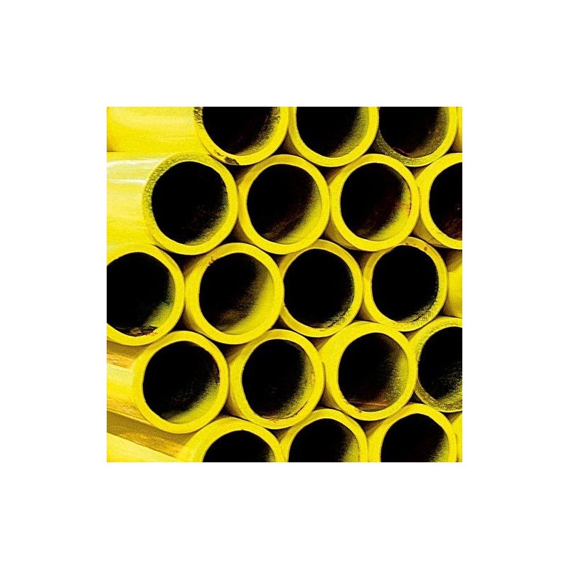 tube P.gaz acier Isoforte EN10255H jaune pour fillet 1/2"-DN15 21,3mm-3,2mm coloris jaune longueur 6m