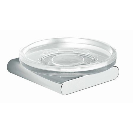 Porte-savon+support HOLD S(OFT) noir mat/verre satin