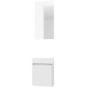 Lave-mains FORM MINI solid/ 1 porte/miroir coloris poudre blanc