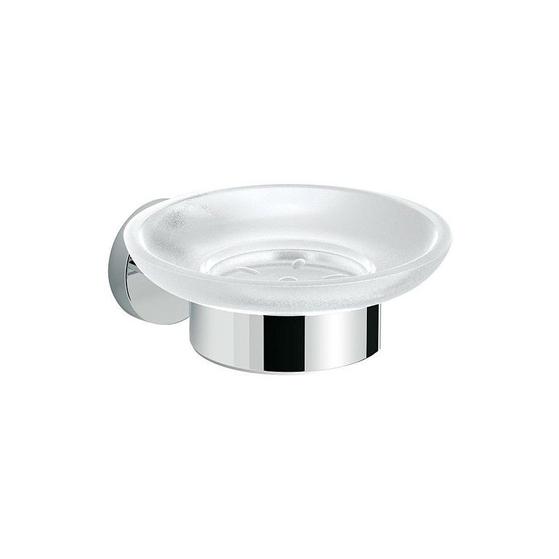 Porte-savon+support HOLD O(N) chrome/verre satin