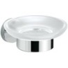 Porte-savon+support HOLD O(N) chrome/verre satin