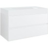 Sous meuble 2 tiroirs pour tablette PURO lavabo central TENSO 90cm coloris blanc