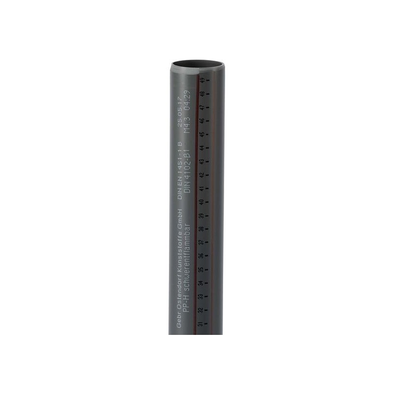 Ostendorf tube 75mm 5m par longueur lisse pp HT-SAFE