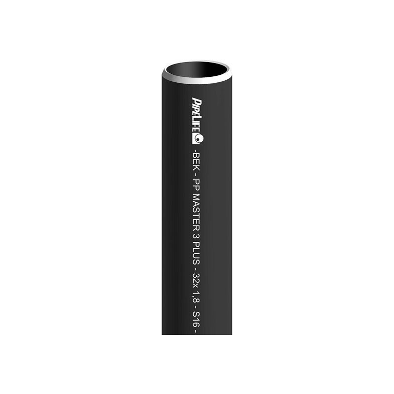 Pipelife tube PP 32mm coloris noir longueur 3m