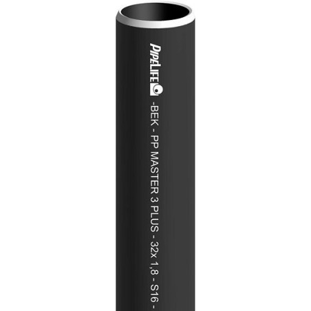 Pipelife tube PP 32mm coloris noir longueur 3m