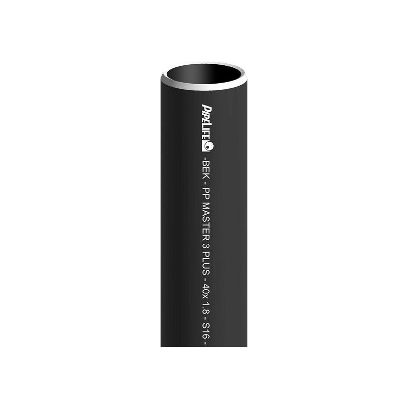 Pipelife tube PP 40mm coloris noir longueur 3m