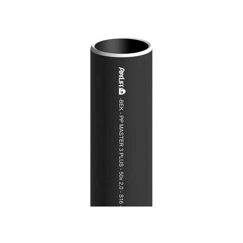 Pipelife tube PP 50mm coloris noir longueur 3m